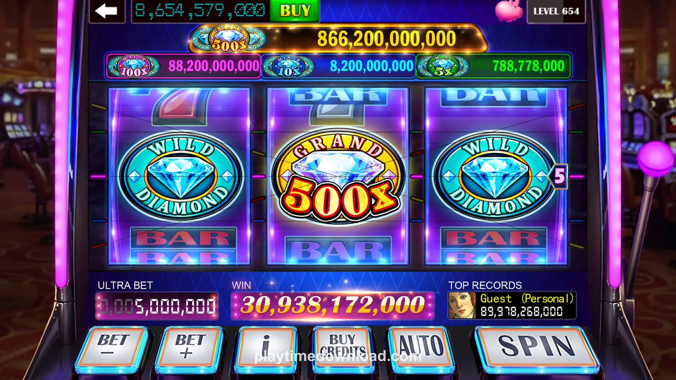 Playtime casino table games lobby